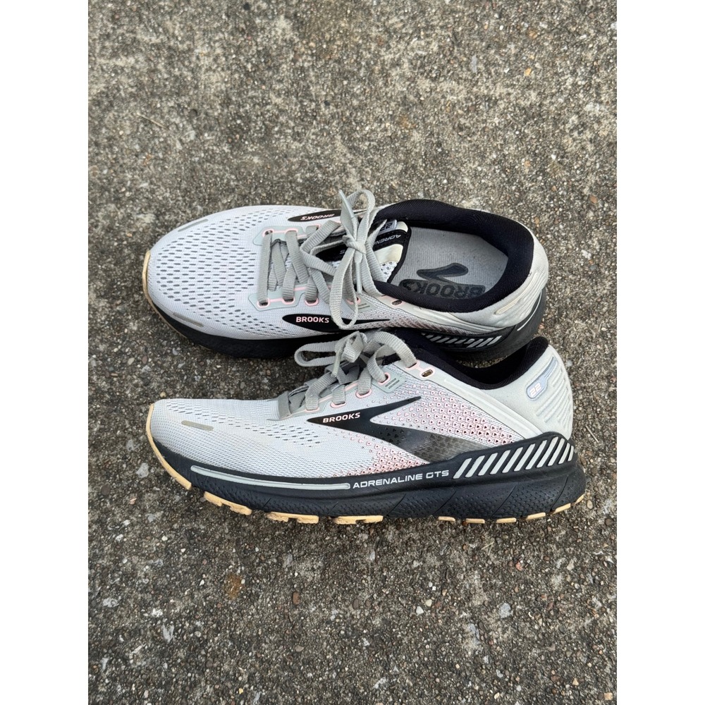 Brooks Adrenaline GTS 22 Womens Running Shoes Grey Black 1203531B035 Size 6 - Picture 1 of 8